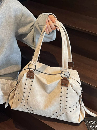 Studded Vintage-Style Handbag