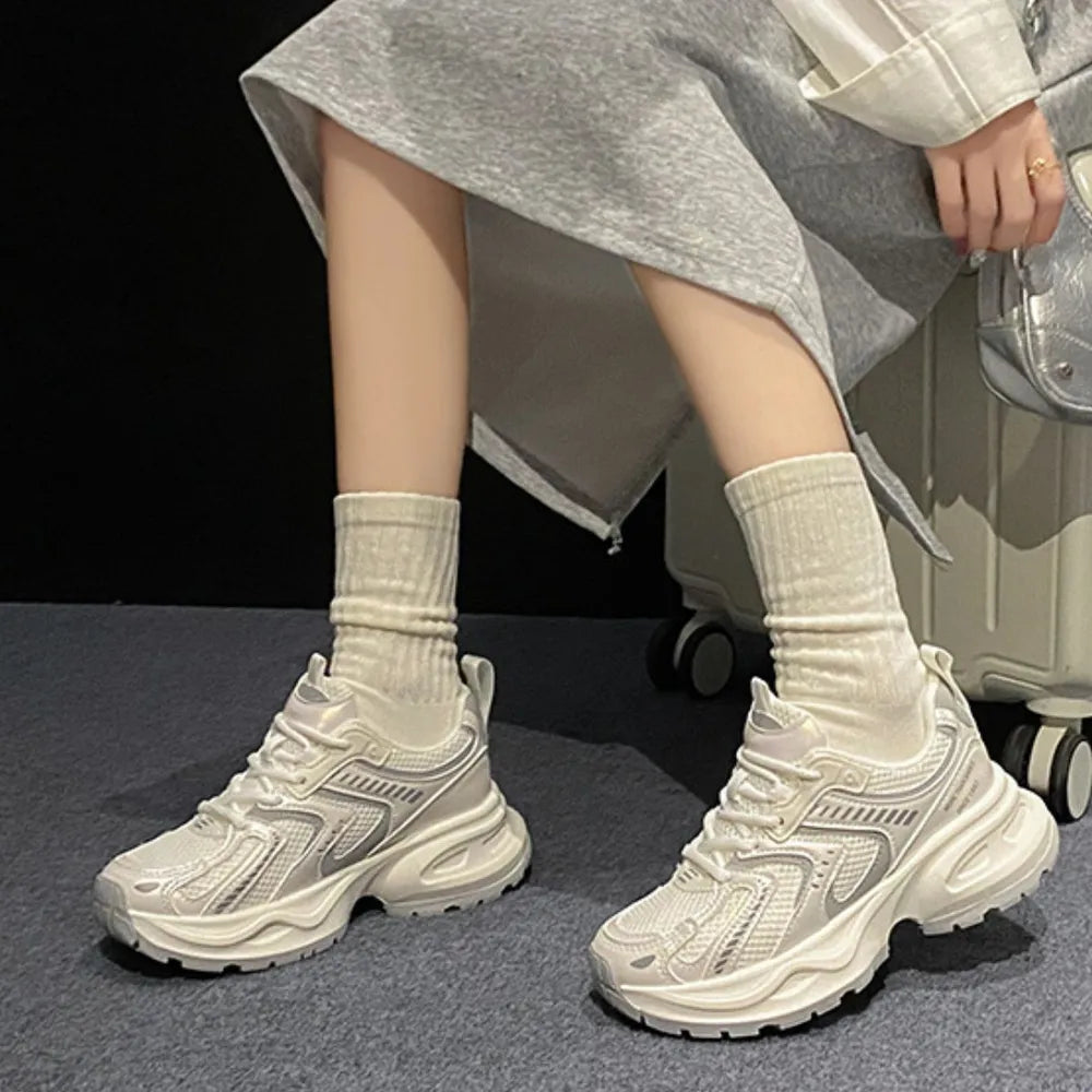 Contrast Mesh Platform Athletic