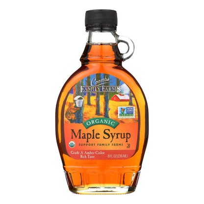 Coombs Family Farms Organic Maple Syrup, Grade A Dark Amber, 8 Fl Oz, Case of 12