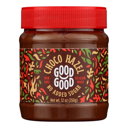 Good Good Chocolate Hazelnut Spread, No Added Sugar, 12 oz, Case of 6
