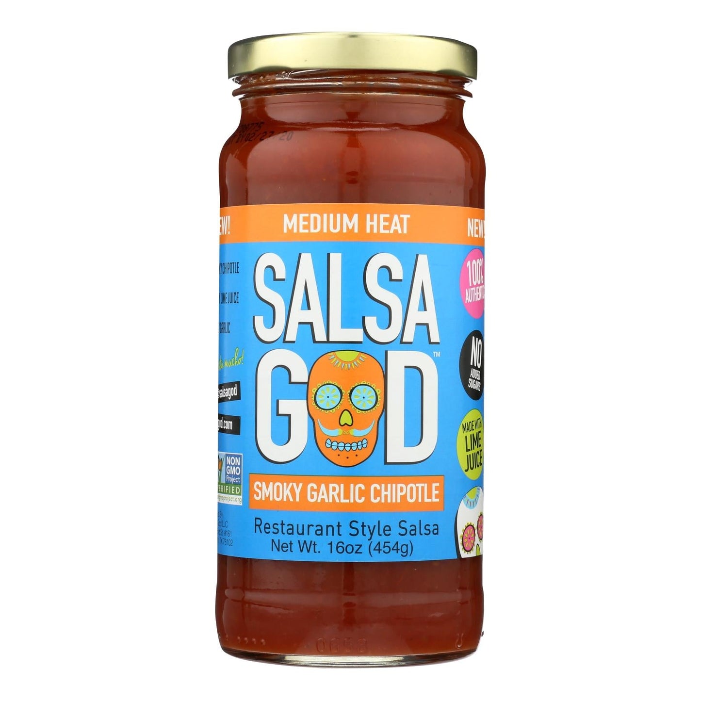 Smoky Chipotle Garlic Salsa by Salsa God (Pack of 6 - 16 Oz)