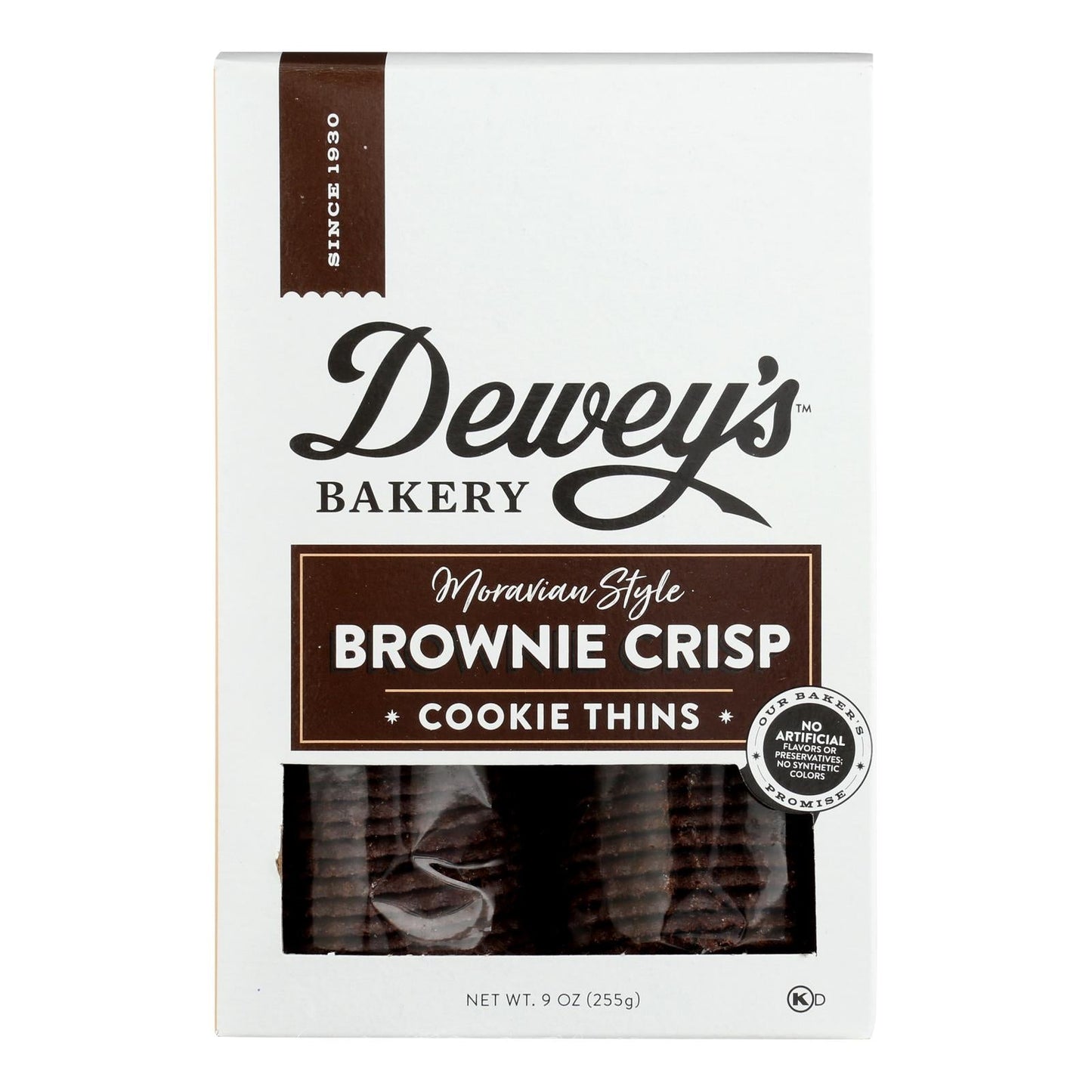 Dewey's Bakery Brownie Crisp Cookies, 9 Oz - Pack of 6