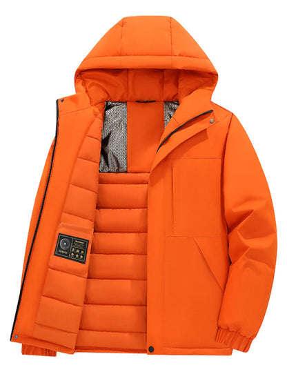 Men's Full Size Zip Up Hooded Winter Coat Plus Size