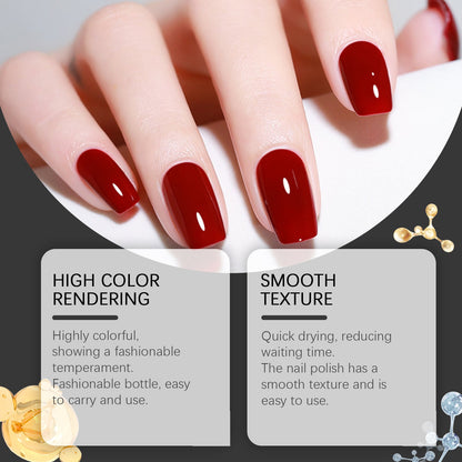 Eelhope Red Jelly Nail Polish Long Lasting Quick Drying Clear Jelly Red Nude Jelly Water-Based Nail Polish