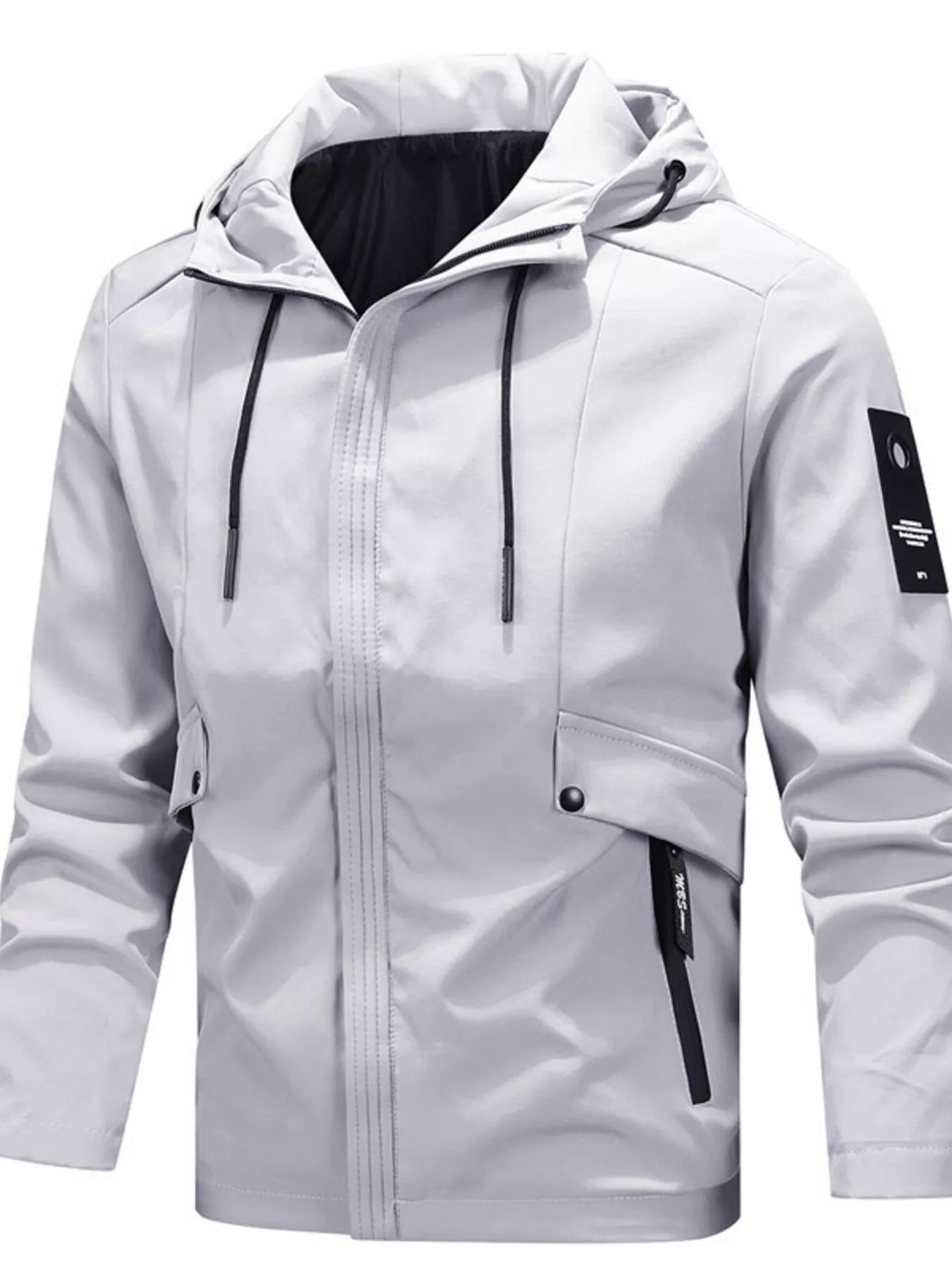 Men's Plus Size Hooded Windproof Casual Jacket