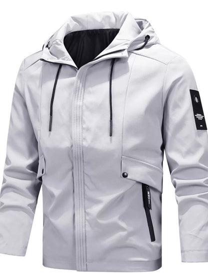 Men's Plus Size Hooded Windproof Casual Jacket