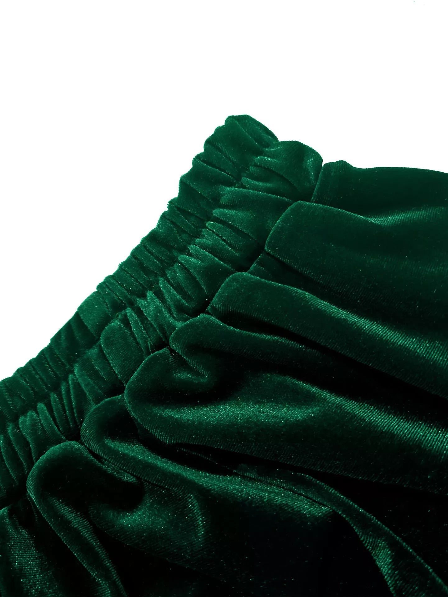 Plus Size Ruffled Velvet Elastic Waist Skirt