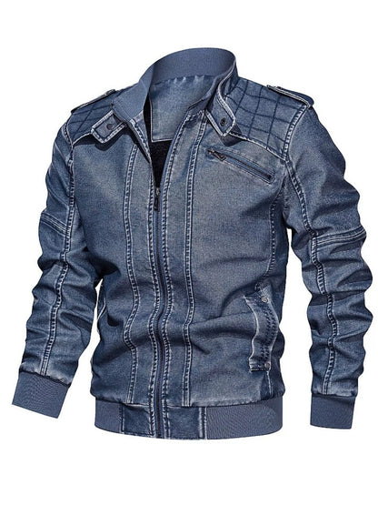 Men's Plus Size Zip Up Long Sleeve Jacket