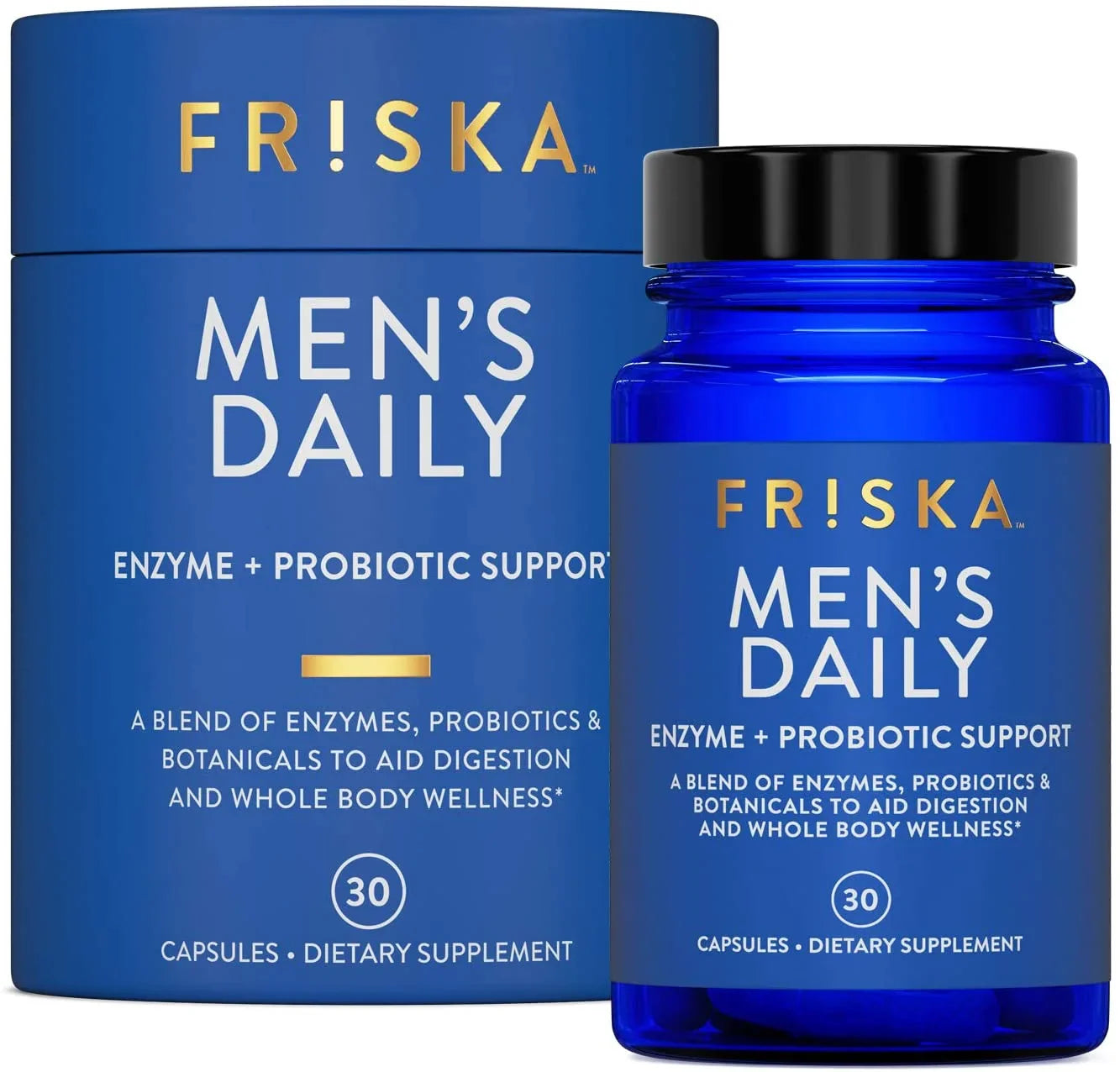Friska Men's Daily Supplement, 30 Capsules - Daily Multivitamin Support