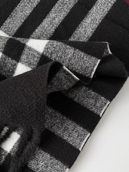Classic Plaid Fringe Scarf