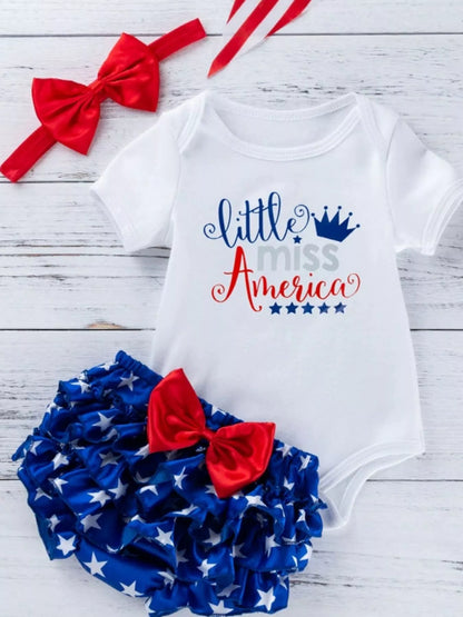 Children's Little Miss America Patriotic Outfit Set