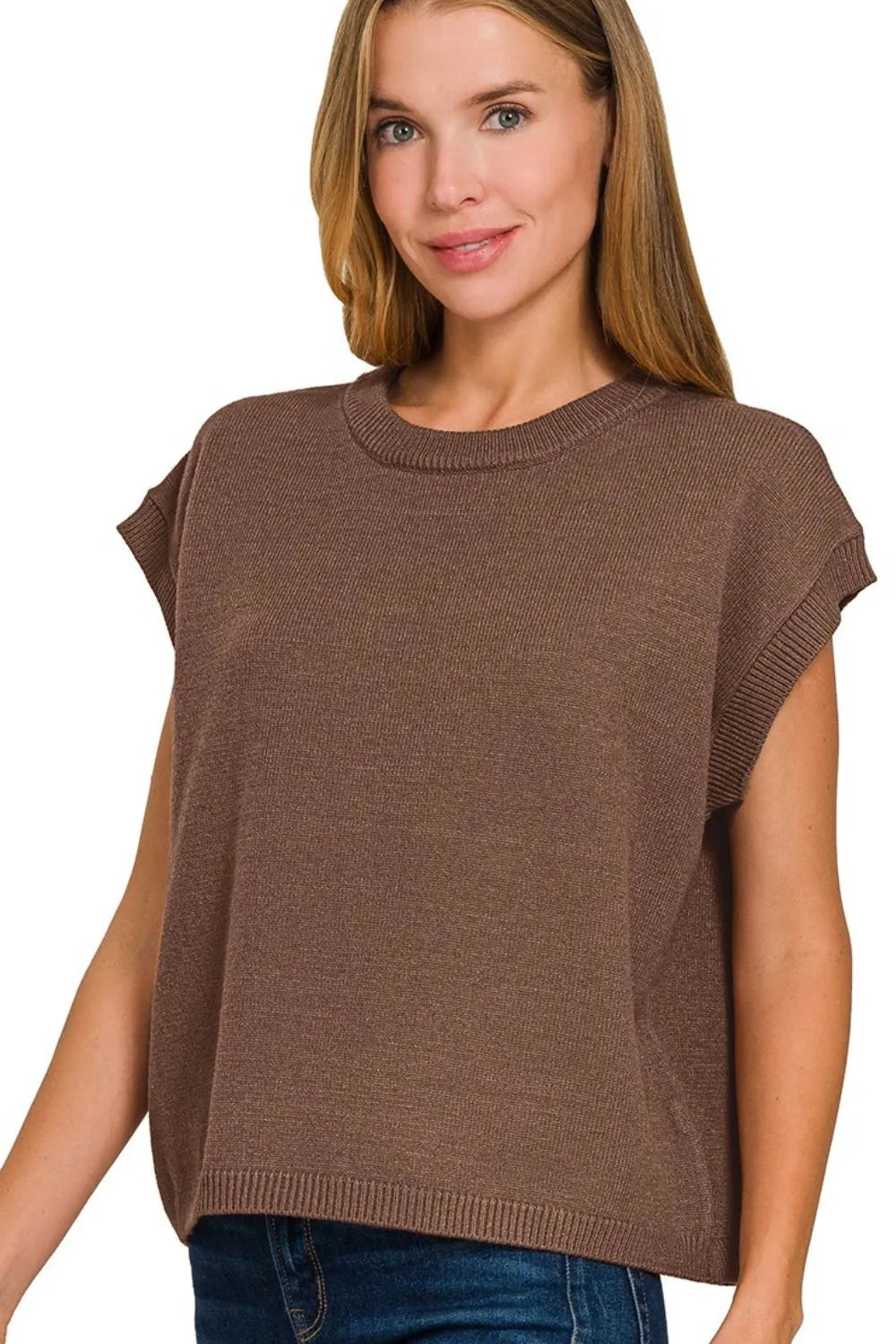Zenana Oversized Viscose Sweater Vest