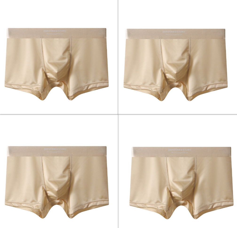 Men's Satin Light Luxury Ice Silk Underwear Summer