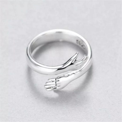 925 Sterling Silver Hug Bypass Ring