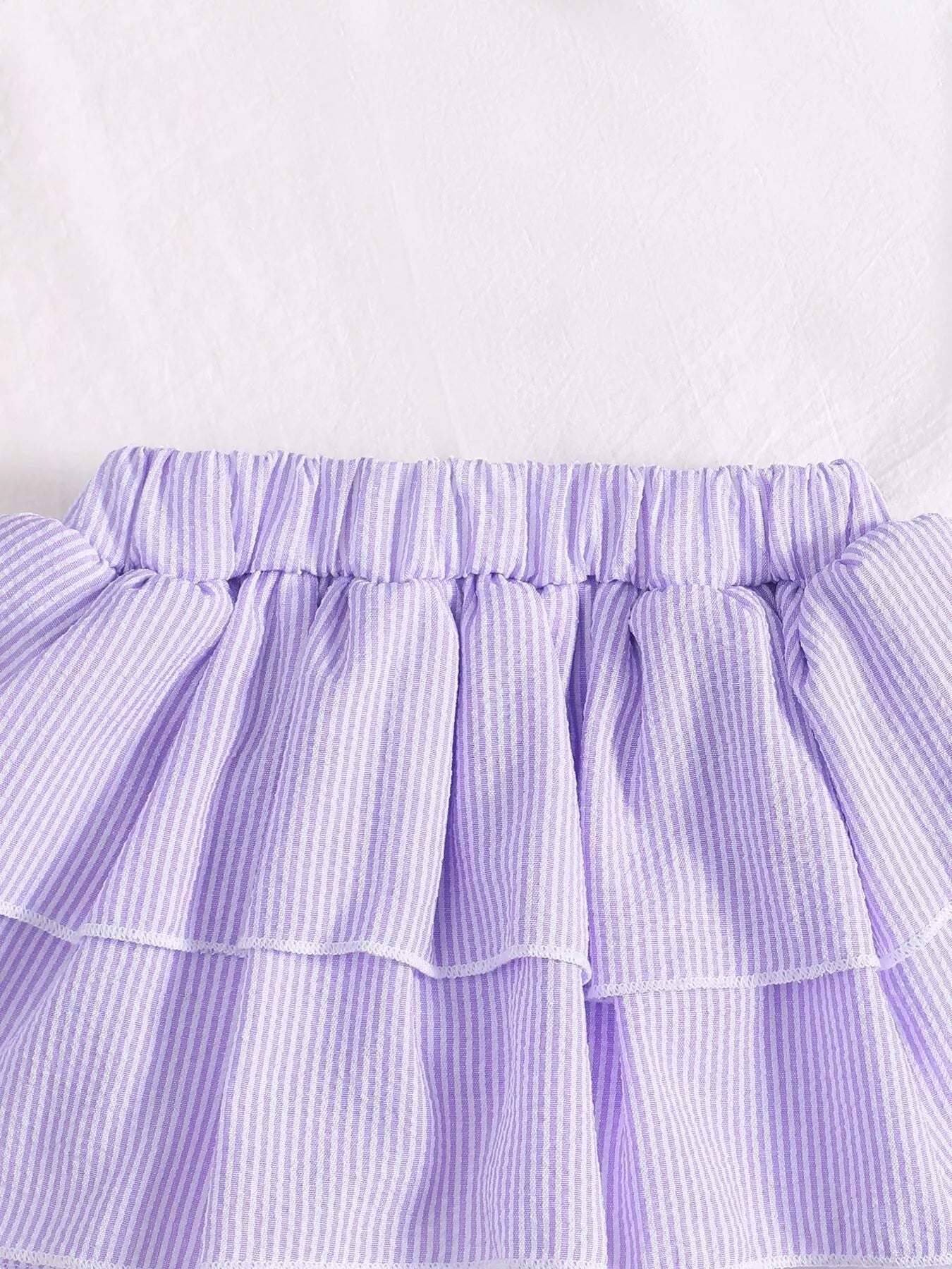 Children's Tie Strap Top & Layered Skirt Set