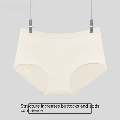 Summer High Elastic Antibacterial Women's Mid Waist Seamless Briefs Women's One-piece Seamless Silk Underwear