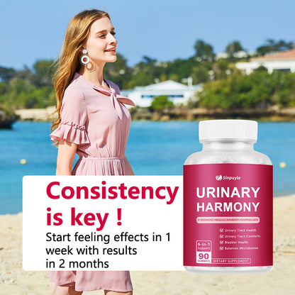 D-Mannose Cranberry Urinary Tract Gummies - 6-in-1 Bladder Health Supplement With Hibiscus & Pumpkin Seed - 90 Urinary Harmony Gummies