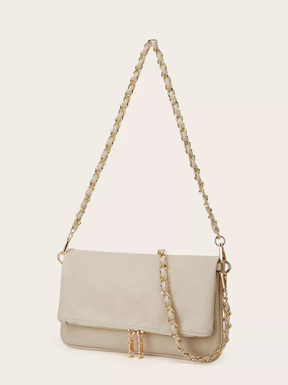 PU Leather Chain Strap Shoulder Bag