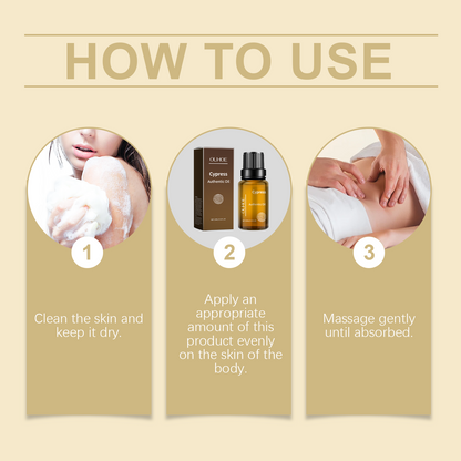 OUHOE Cypress Essential Oil, Skin Care Soft, Delicate And Bright To Relieve Dry And Soothing Skin Whole Body Care Massage Oil