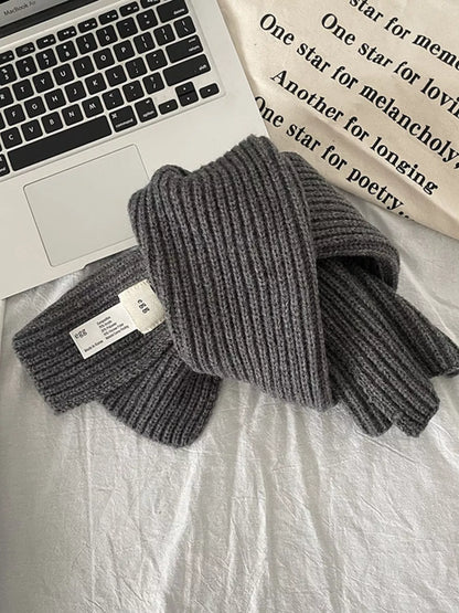 Knitted Ribbed Scarf