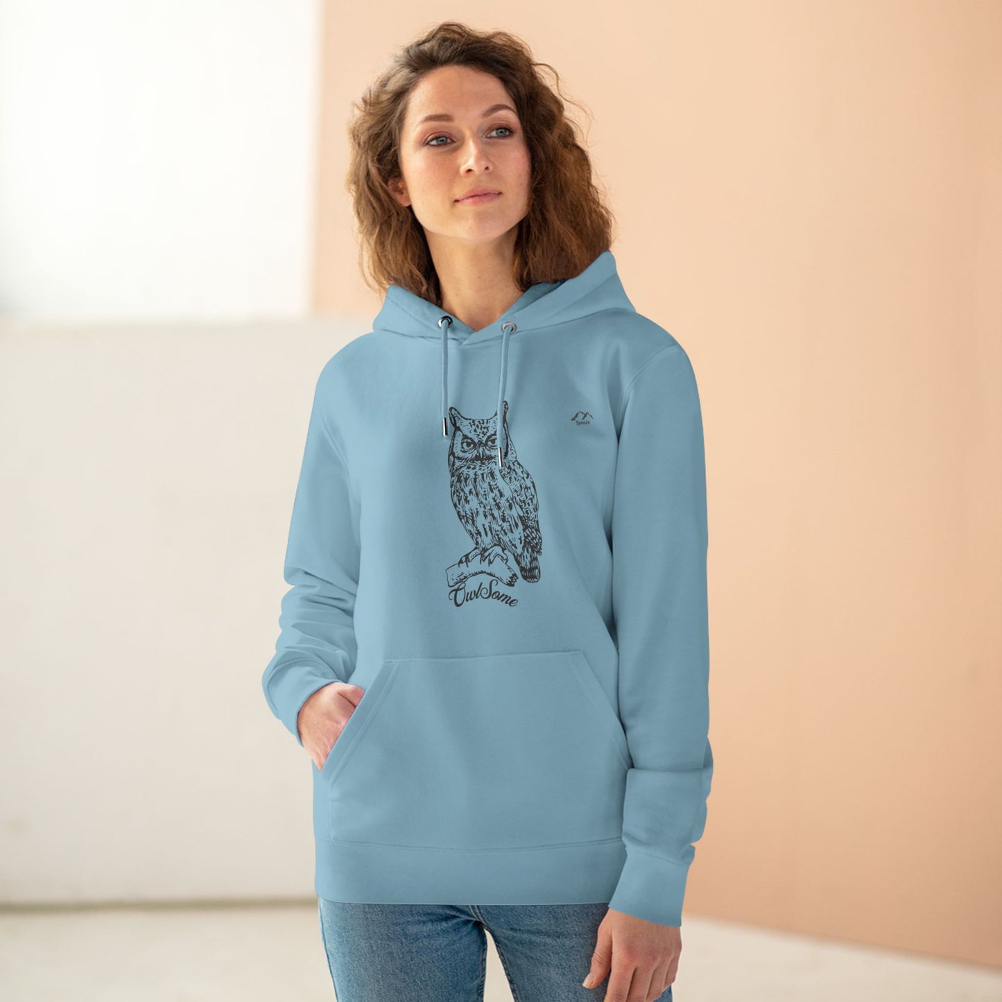 HD-055ML-24 Owl Hoodie Owl Lover Gift Woodland Owl Art