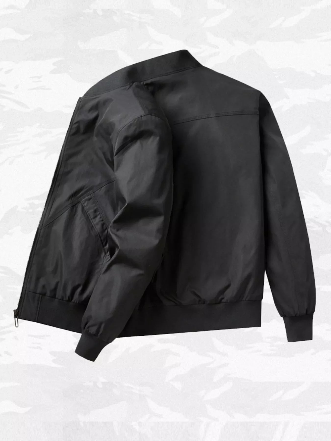 Men's Plus Size Zip Up Long Sleeve Jacket