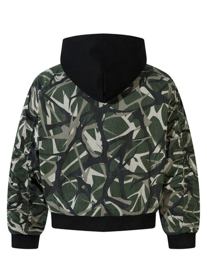 Men's Printed Zip Up Long Sleeve Jacket