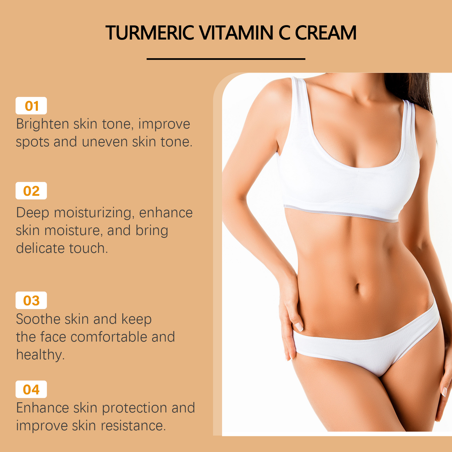 OUHOE Vitamin C Firming Cream Gentle Moisturizing Moisturizing Firming Daily Apply Body Care Cream