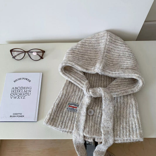 Knitted Winter Scarf Hat
