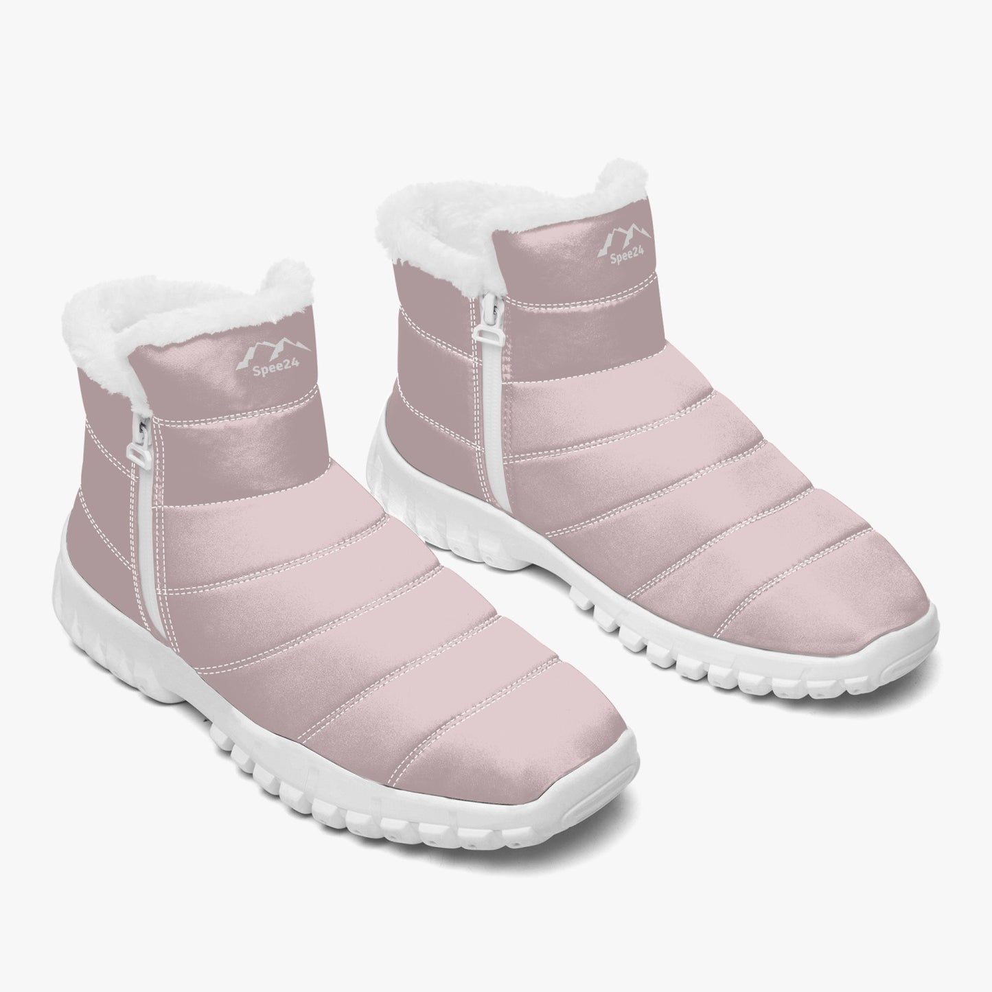 SHO-024PPL-24 Fur Zip Up Boots
