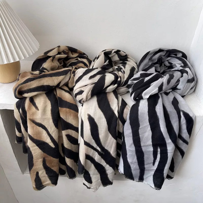 Zebra Print Lightweight Scarf