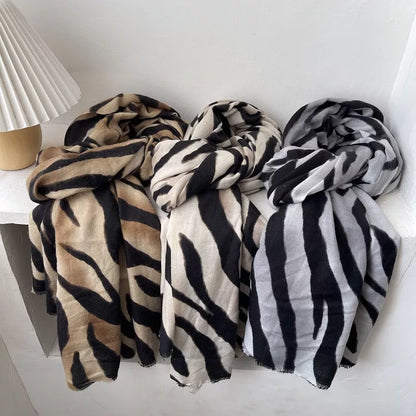 Zebra Print Lightweight Scarf