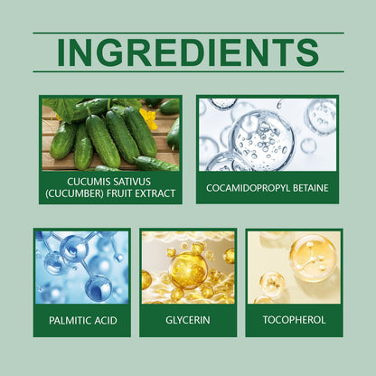 OUHOE  Cucumber Cleansing Soap, Deep Cleaning Face Bath Care Skin Refreshing Oil Control Multi-Purpose Soap
