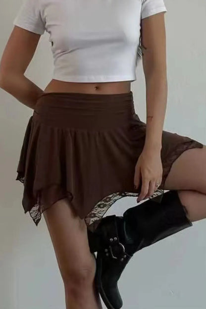 Lace Mini Skirt