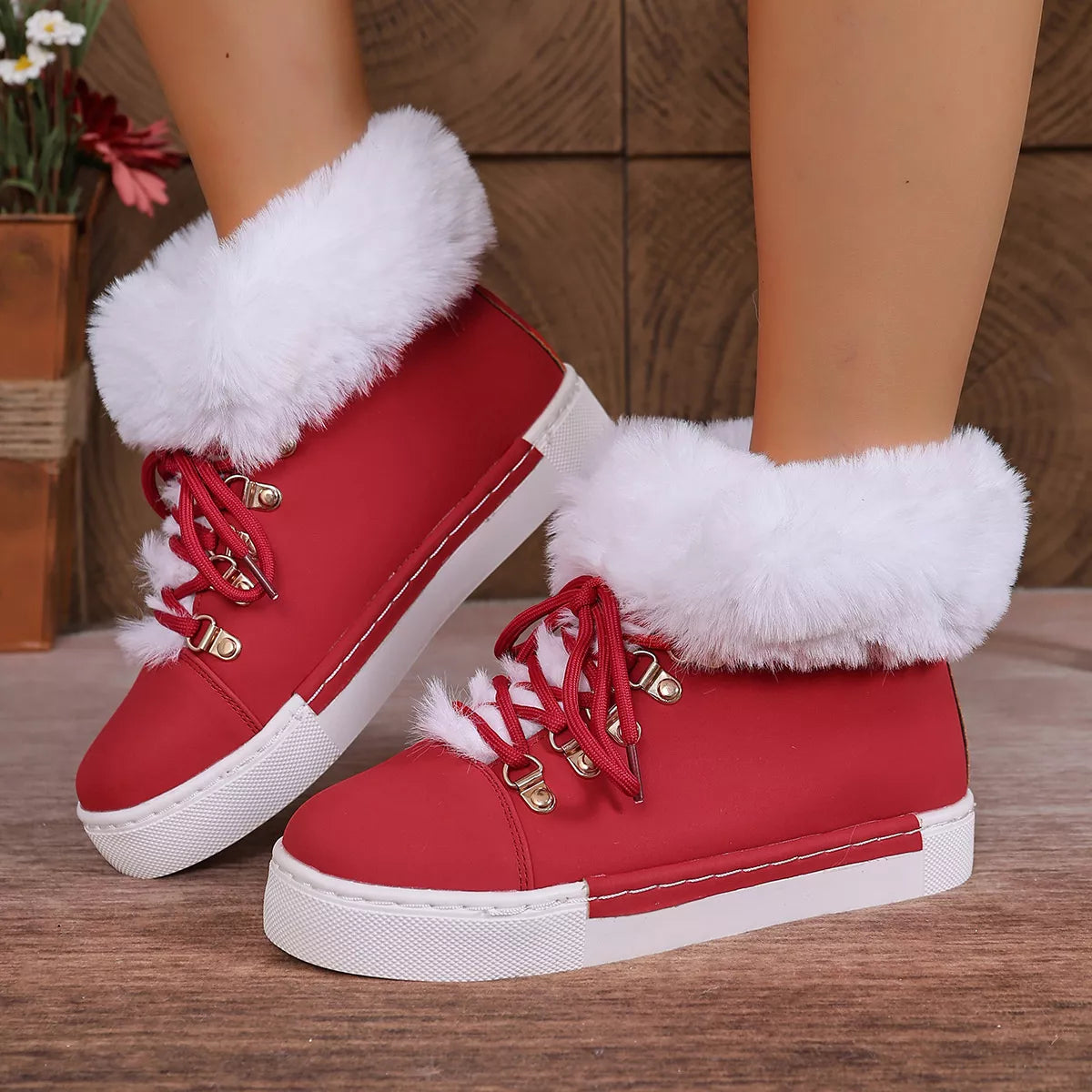 Round Toe Platform Boots