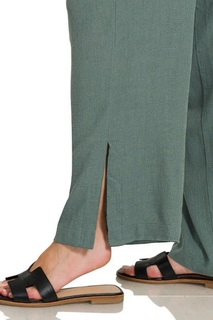 Zenana Linen Drawstring Pants