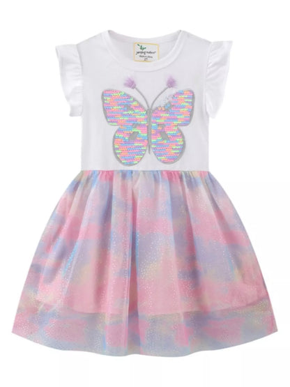 Children's Butterfly Sequin Tutu Dress