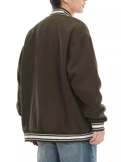 Men's Plus Size Snap Down Dropped Shoulder Jacket