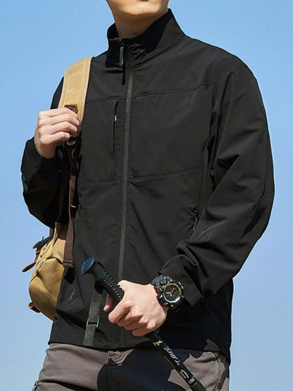 Men's Plus Size Zip Up Lightweight Windproof Outdoor Jacket