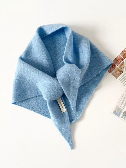 Solid Color Knit Scarf