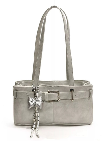 Buckle Decor Shoulder Bag