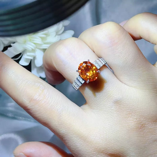 3 Carat Moissanite Oval 925 Sterling Silver Ring