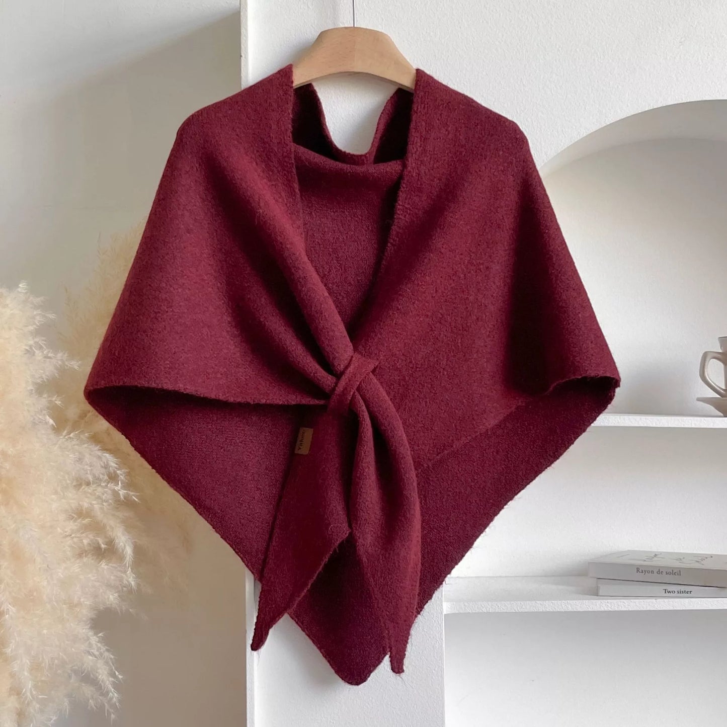 Knitted Solid Color Scarf Shawl