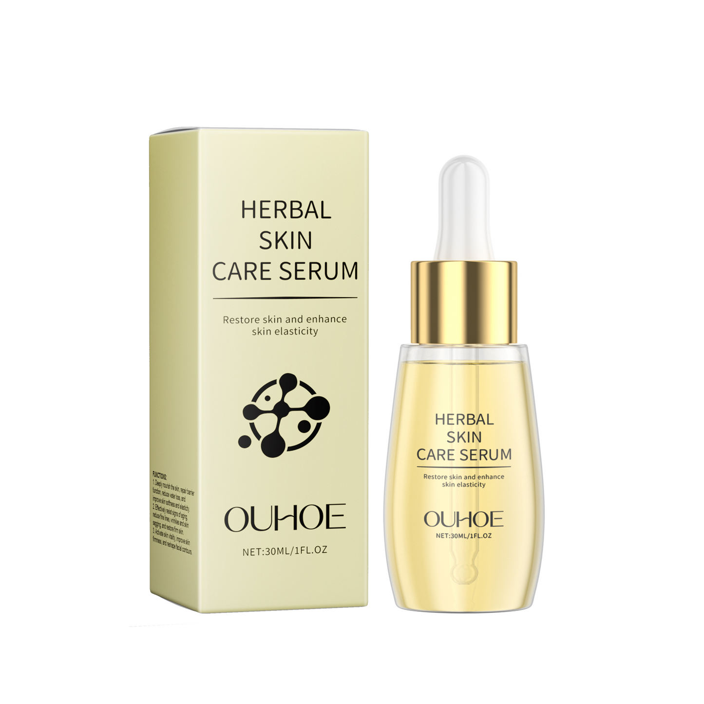 OUHOE Herbal Skin Care Essence, Moisturizing, Nourishing And Improving Skin Elasticity, Smooth And Facial Moisturizing Essence
