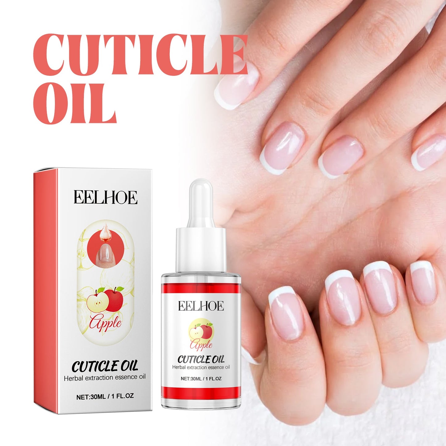 EELHOE Cuticle Oil, Repair Dry Rotted Nails Thickening Moisturizing Care Brightening Nails And Cleaning