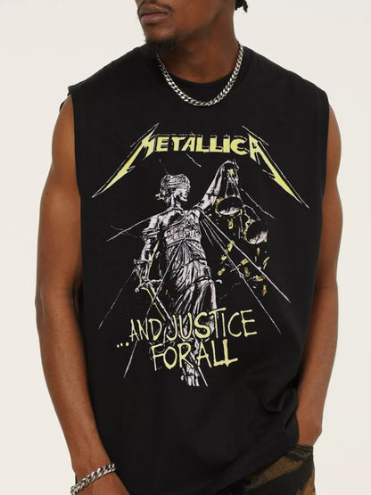 Men's Graphic Round Neck Tank Top
