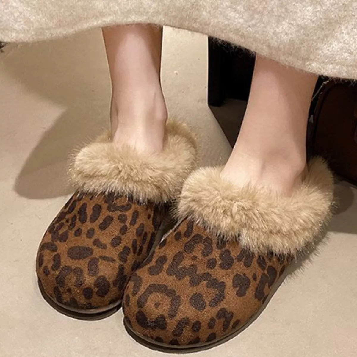 Fuzzy Plush Warm Indoor Slippers