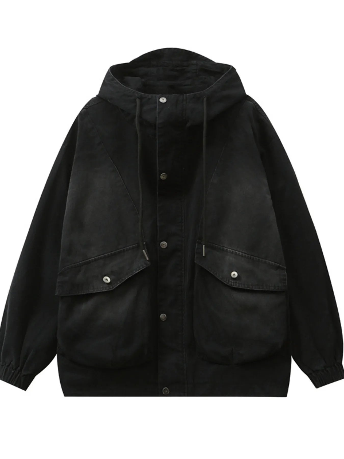 Men's Plus Size Drawstring Long Sleeve Jacket