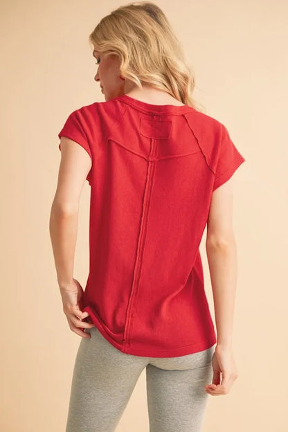 Aemi+Co Round Neck Short Sleeve T-Shirt