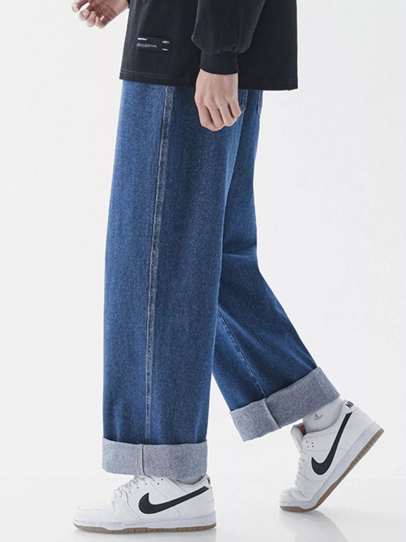 Men's Full Size Wide Leg Jeans Plus Size
